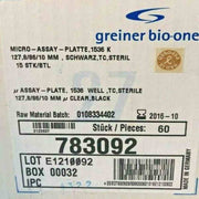 Greiner Bio-One Microplate 1536 Well Black 15 Plates Petri Dishes/Culture Plates Greiner Bio-One