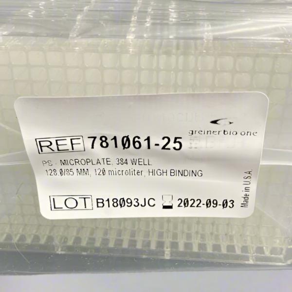 Greiner Bio-One Microplate 384 Well High Binding Sealed 50 Plates Lab Consumables::Storage and Culture Plates Greiner Bio-One