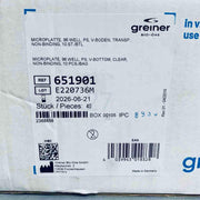 Greiner Bio-One Microplate 96 Well Polystyrene V-Bottom Case of 40 Plates Petri Dishes/Culture Plates Greiner Bio-One