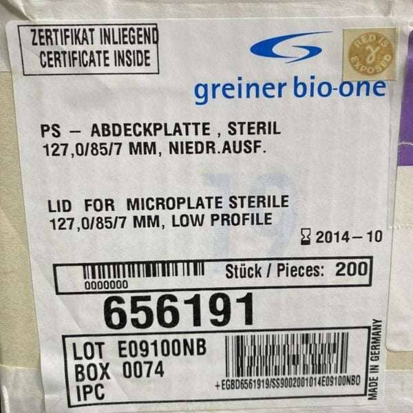 Greiner Bio-One Microplate Lid Low Profile 200 Lids Lab Consumables::Storage and Culture Plates Greiner Bio-One