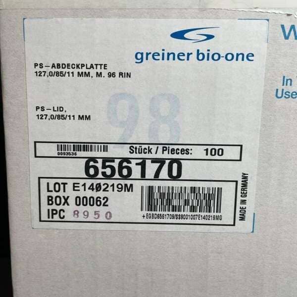 Greiner Bio-One Microplate Lid with Condensation Ring 96 Well PS Pack of 63 Lids Lab Consumables::Storage and Culture Plates Greiner Bio-One