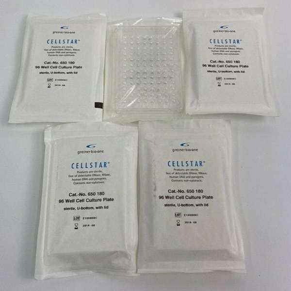 Greiner Bio-One Microplate with Lid 96 Well Sterile Total of 30 Plates Petri Dishes/Culture Plates Greiner Bio-One