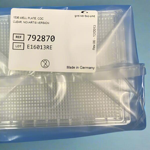 Greiner Bio-One Microplates 792870 Clear 1536 Well Pack of 15 Sterile Lab Consumables::Storage and Culture Plates Greiner Bio-One