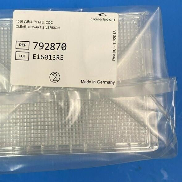 Greiner Bio-One Microplates 792870 Clear 1536 Well Pack of 15 Sterile Lab Consumables::Storage and Culture Plates Greiner Bio-One