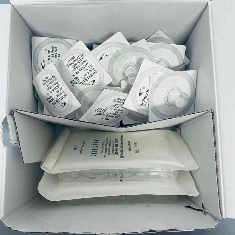 Greiner Bio-One Thincert Cell Culture Insert for 24 Well Microplate Case of 48 Inserts and 2 Plates Petri Dishes/Culture Plates Greiner Bio-One