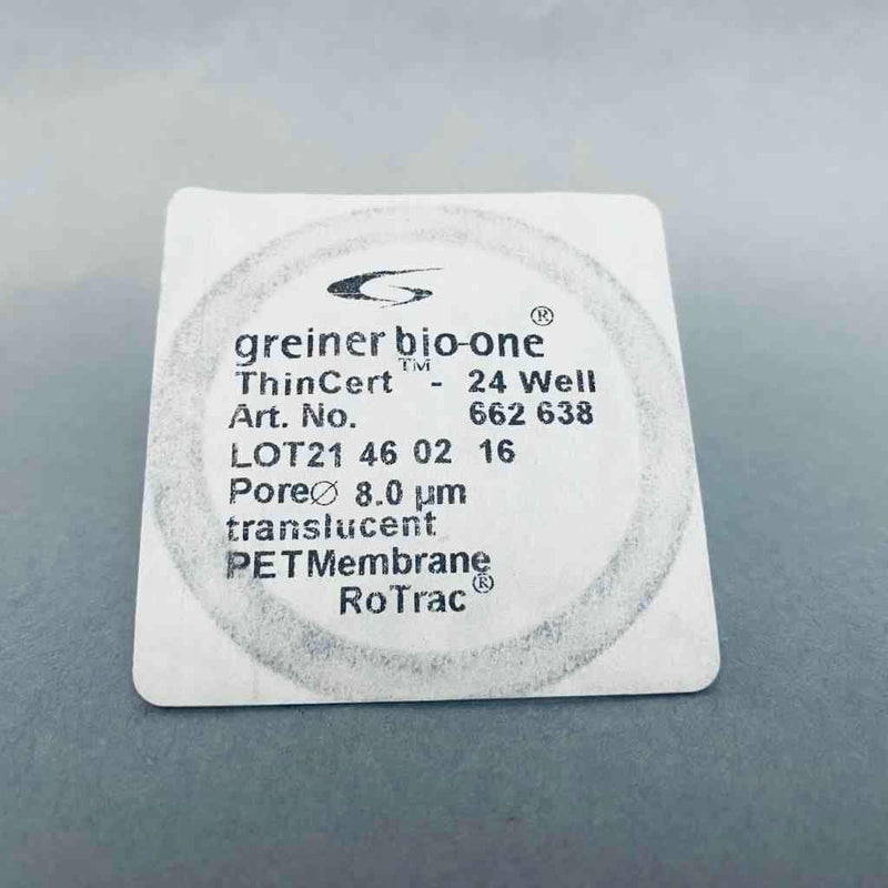 Greiner Bio-One Thincert Cell Culture Insert for 24 Well Microplate Case of 48 Inserts and 2 Plates Petri Dishes/Culture Plates Greiner Bio-One