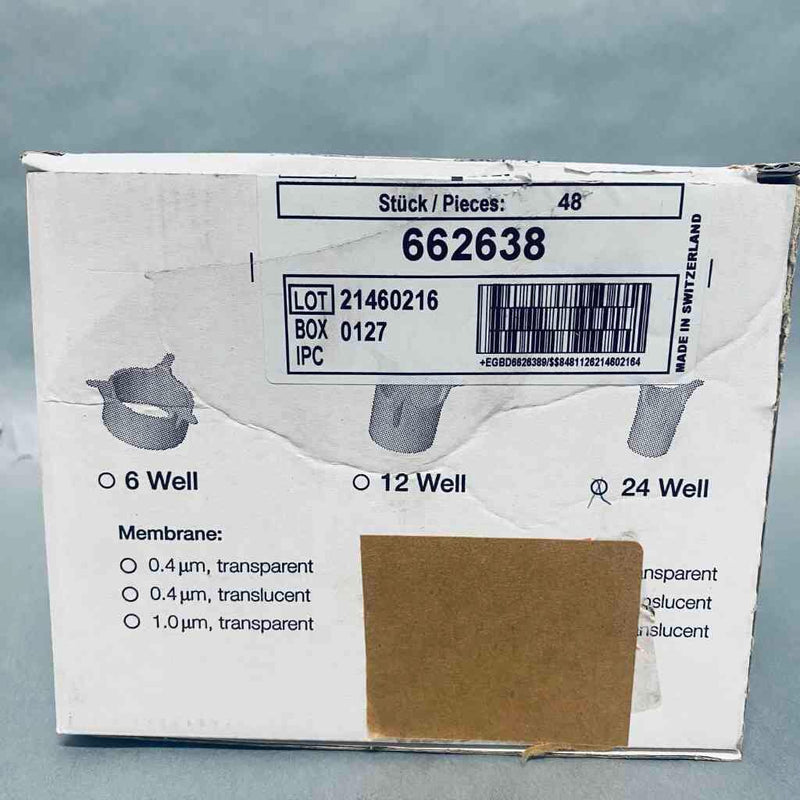 Greiner Bio-One Thincert Cell Culture Insert for 24 Well Microplate Case of 48 Inserts and 2 Plates Petri Dishes/Culture Plates Greiner Bio-One