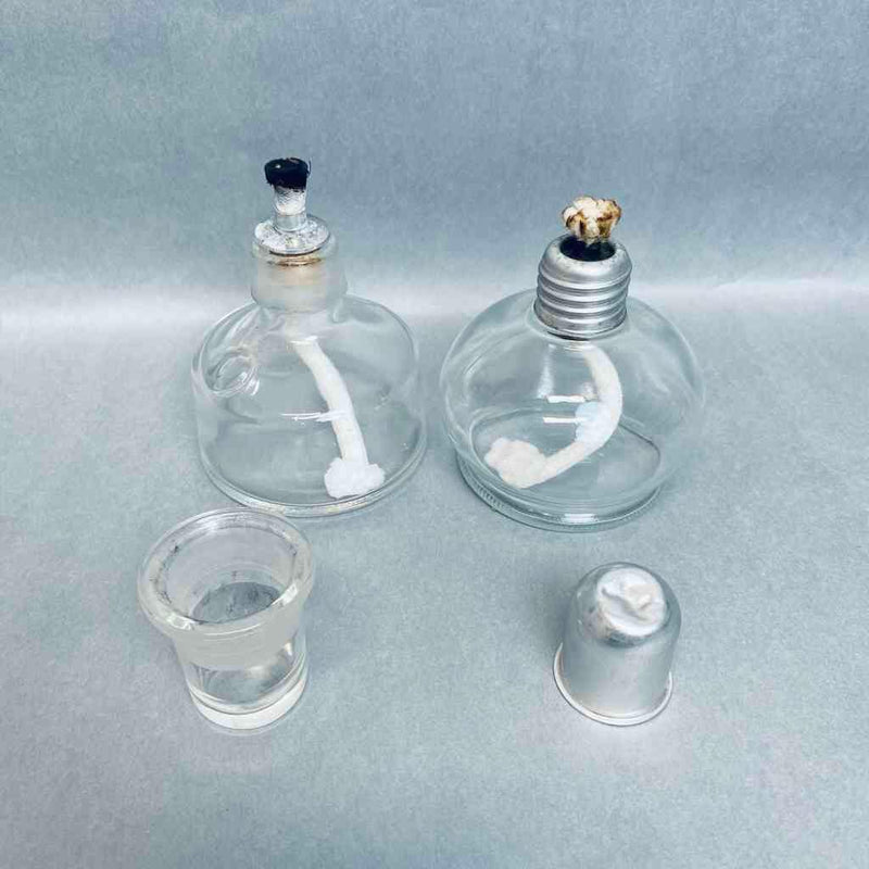 Hach Laboratory Alcohol Burner with Glass Cap and Ground Joint Lot of 2 Burners Glassware Hach