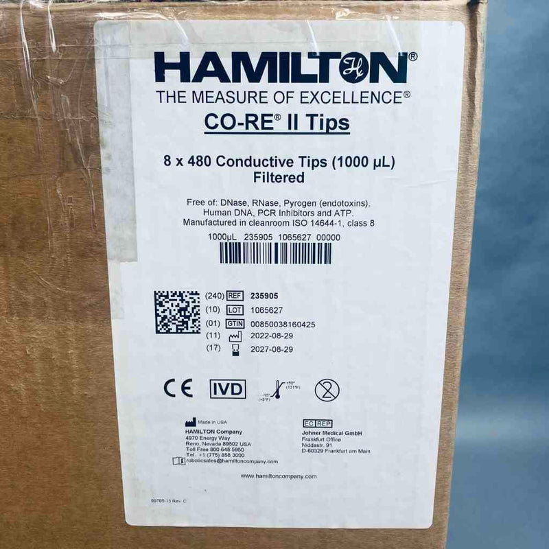 Hamilton CO-RE II Pipette Tip 1000 ul Filter Conductive 40 Racks Total 3840 Tips Pipets & Pipette Tips Hamilton