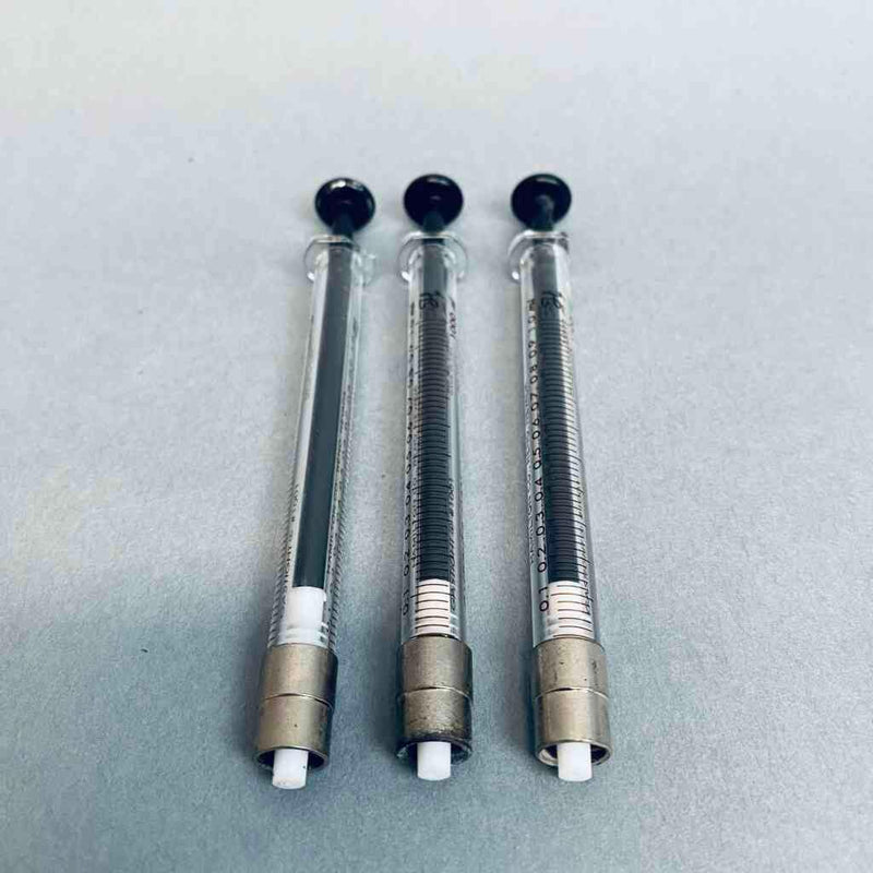 Hamilton Gastight Syringe 1 ml Cemented Luer Tip Lot of 3 Syringes Luer Life Sciences Trading
