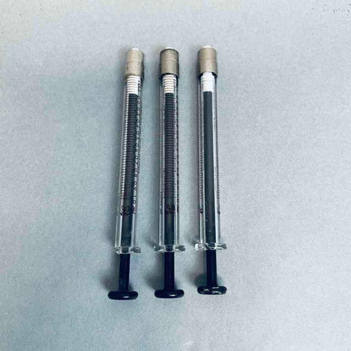 Hamilton Gastight Syringe 1 ml Cemented Luer Tip Lot of 3 Syringes Luer Life Sciences Trading