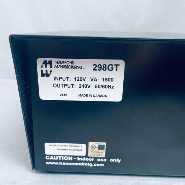 Hammond Manufacturing Isolation Transformer 120 V Input 240 V Output Lab Equipment: Other Lab Equipment Hammond Manufacturing