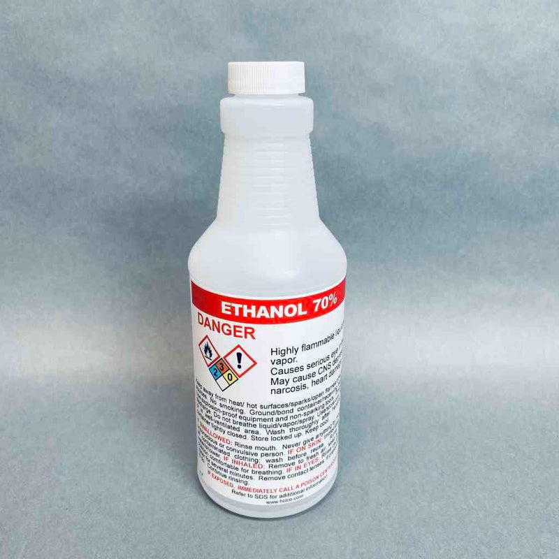 HCL Labels Spray Bottle Pre-Labeled Ethanol 70% 16 oz Lot of 12 Bottles Jars & Reagent Bottles HCL Labels