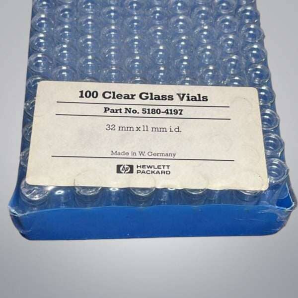 Hewlett Packard Clear Glass Vial 2 ml 11 x 32 mm ID 100 Vials Lab Consumables::Tubes, Vials, and Flasks Hewlett Packard