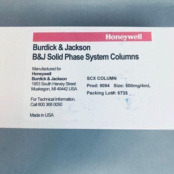 Honeywell B&J Solid Phase SCX Column 500 mg / 4 ml Pack of 50 Columns Chromatography Columns & Reservoirs Honeywell
