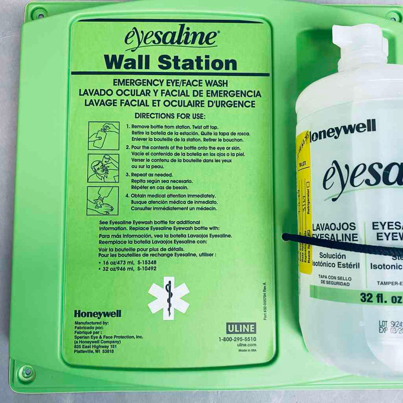 Honeywell Eyesaline Wall Mount Emergency Eye Wash Station Lot of 2 Wall Stations PPE Honeywell