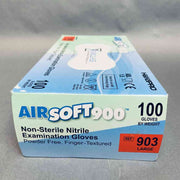 Hourglass 903 HandPro AirSoft900 Nitrile Gloves Large Powder Free 9 Boxes with 100 Gloves Each PPE Hourglass