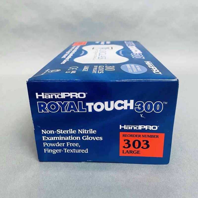 Hourglass HandPro RoyalTouch300 Nitrile Exam Gloves Powder Free Case of 10 Boxes with 300 Gloves Each Disposable Gloves Hourglass