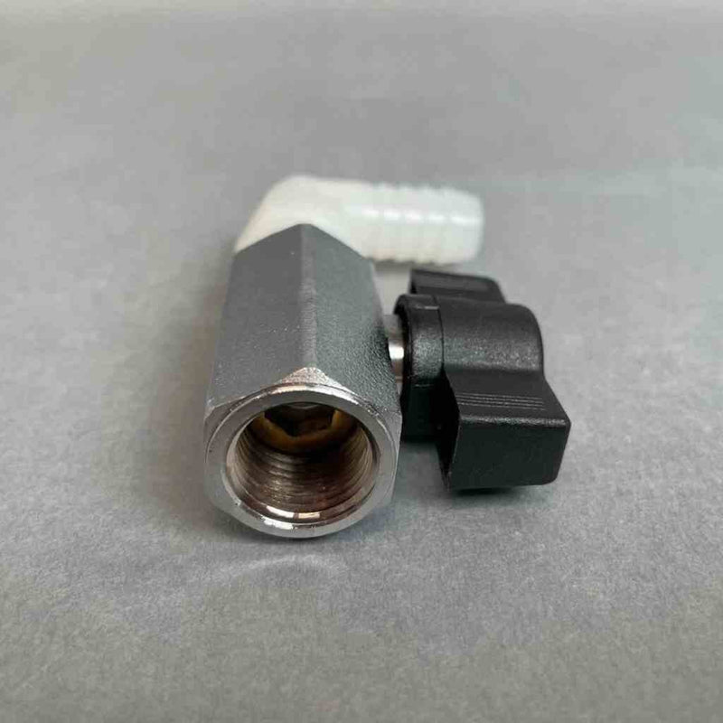 Hypro Mini Ball Valve 3/8 in. Diameter Female Thread with Tee Handle and 90 Degree Elbow Sanitary Fittings Hypro