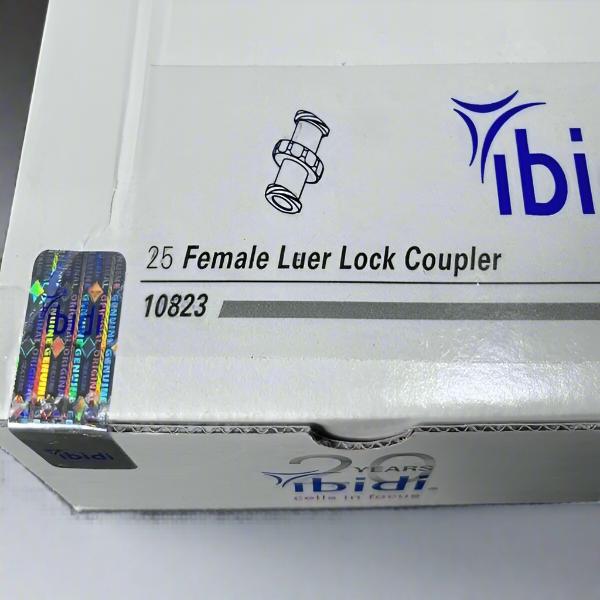 ibidi 10823 Female Luer Lock Coupler PP Sterile 50 Couplers LC/MS/GC ibidi