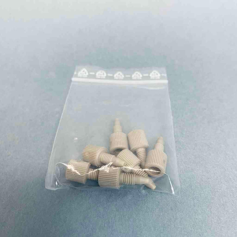IDEX PEEK One-Piece Fingertight Fitting 1/16 in. OD 10-32 Coned Lot of 7 Fittings LC/MS/GC Idex