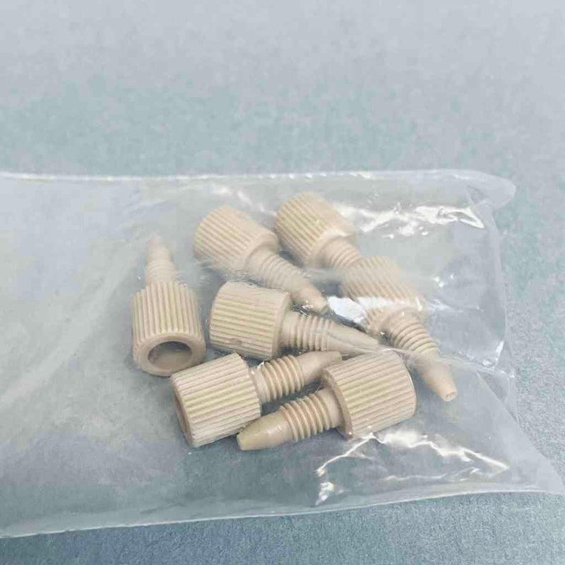 IDEX PEEK One-Piece Fingertight Fitting 1/16 in. OD 10-32 Coned Lot of 7 Fittings LC/MS/GC Idex