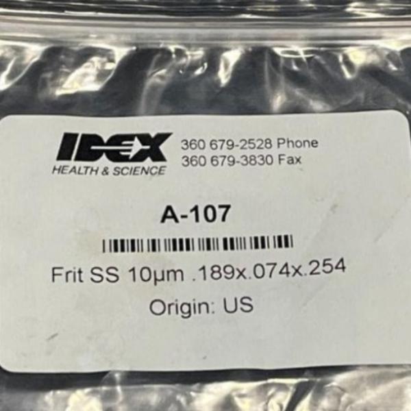 IDEX Stainless Steel Frit 10 um 0.189 x 0.074 x 0.254 in. 4 Frits LC/MS/GC Idex