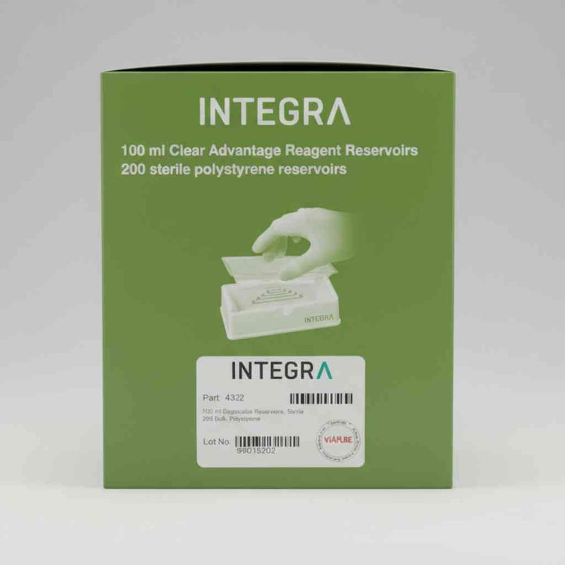 Integra 100 ml Reagent Reservoir Clear Advantage Polystyrene 200 Basins Reagent Reservoirs Integra