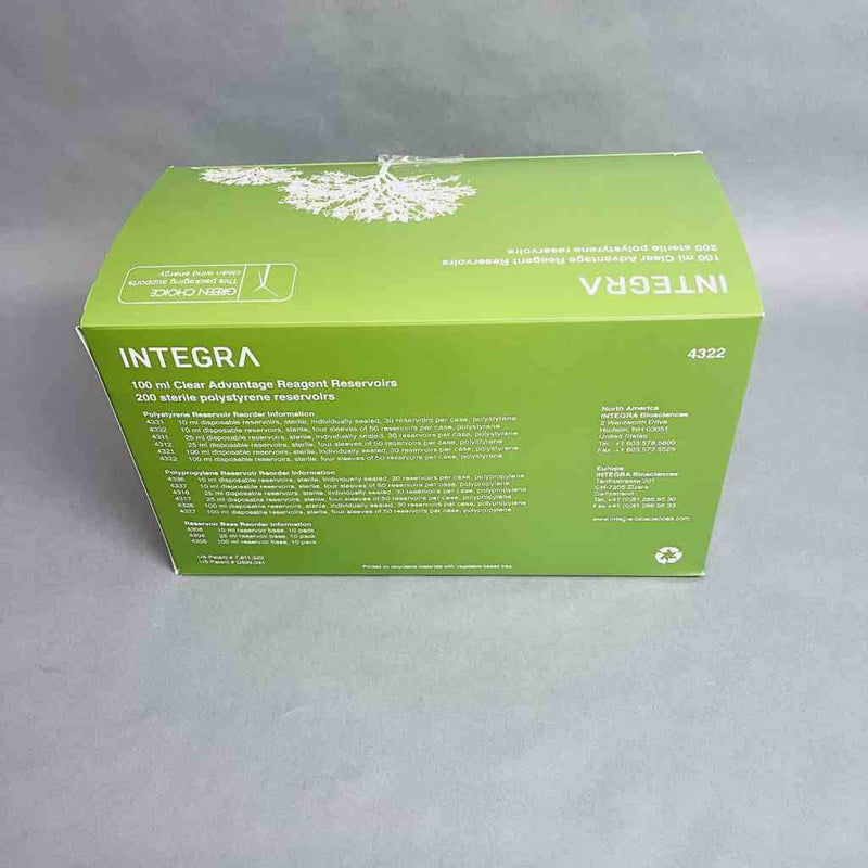 Integra 100 ml Reagent Reservoir Clear Advantage Polystyrene 200 Basins Reagent Reservoirs Integra