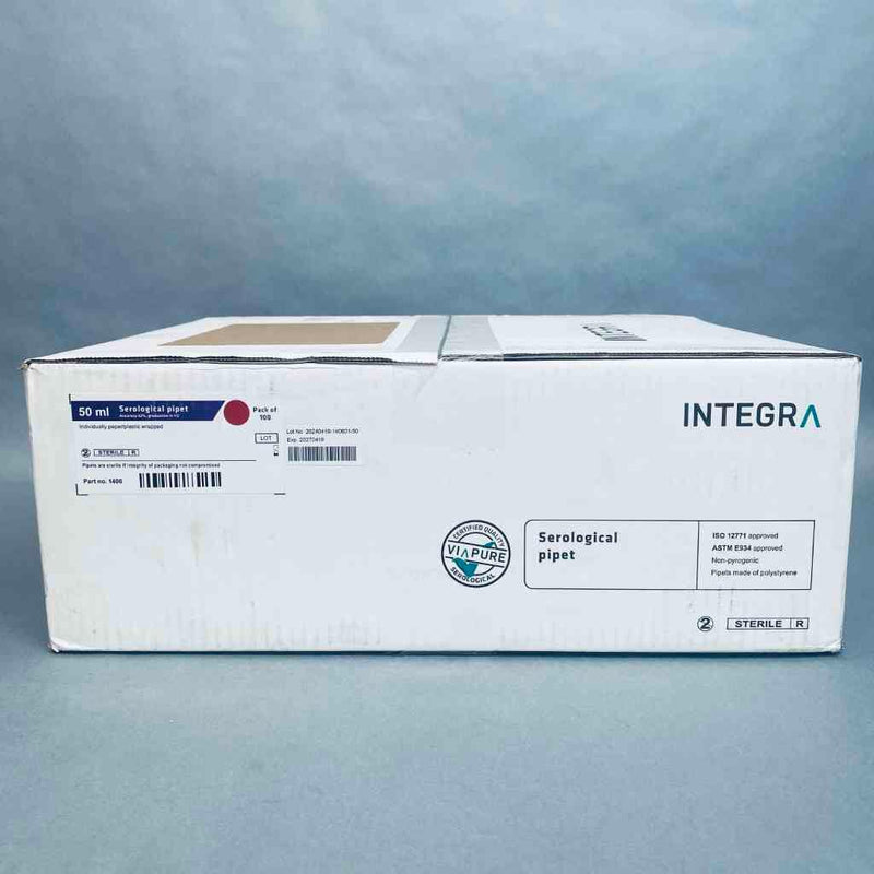 Integra 1406 Serological Pipet 50 ml Individually Wrapped Case of 100 Pipets Pipettes & Pipette Tips INTEGRA