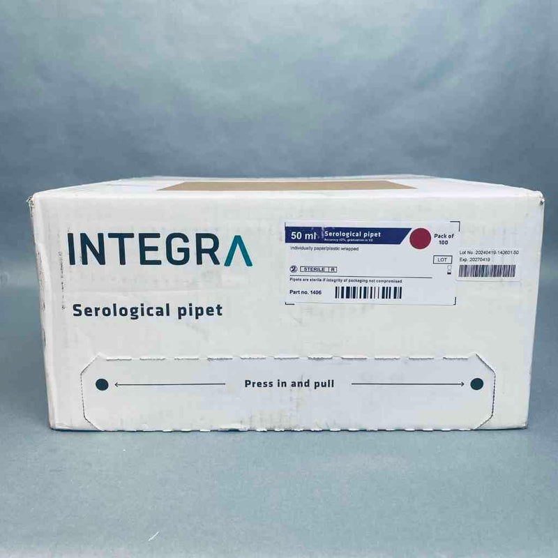 Integra 1406 Serological Pipet 50 ml Individually Wrapped Case of 100 Pipets Pipettes & Pipette Tips INTEGRA