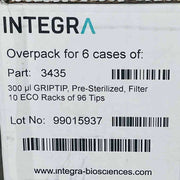 Integra Biosciences Pipette Tip 300 ul Griptip Sterile Filtered Rack Case of 60 Racks Pipets & Pipette Tips Integra