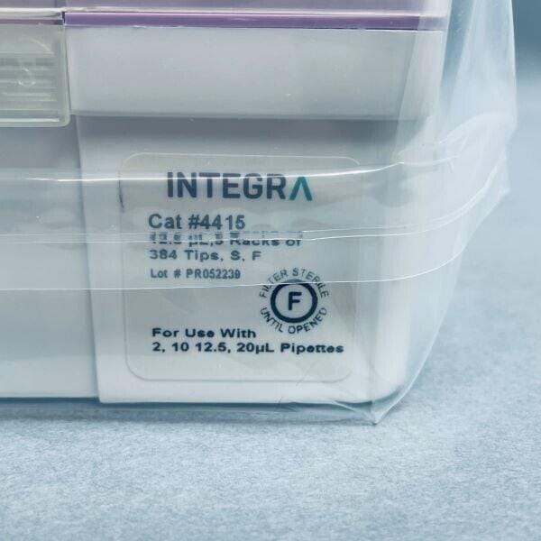 Integra Griptips Pipette Tips 12.5 ul Filtered 4 racks with 384 Tips Each Pipettes INTEGRA
