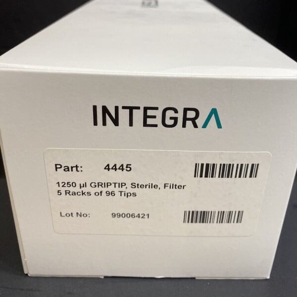 Integra Pipette Tips 1250 ul Griptip Sterile Filtered 4 Racks with 96 Tips Each Pipettes & Pipette Tips Integra
