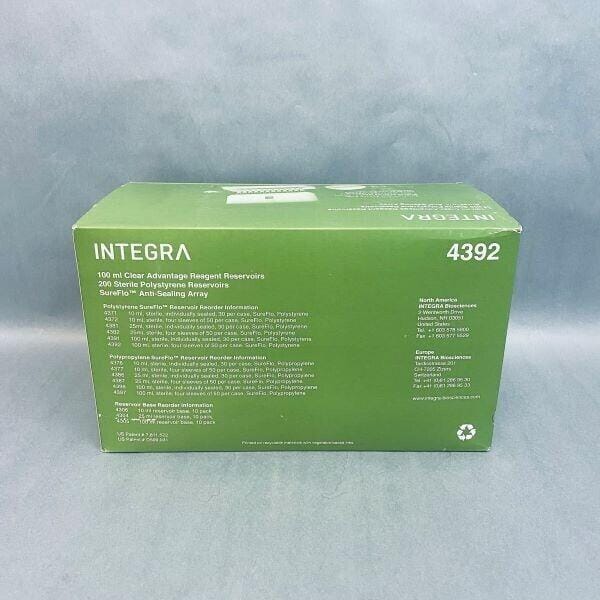 Integra Reagent Reservoir Clear Advantage 100 ml SureFlo Total of 200 Reservoirs Reagent Reservoirs Integra