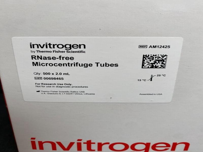 Invitrogen AM12425 Centrifuge Tube 2 ml Pack of 500 Tubes — Life