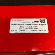 Invitrogen Filter Paper 0.45 um PVDF Membrane 8.5 x 13.5 cm 21 Filters Filters Invitrogen