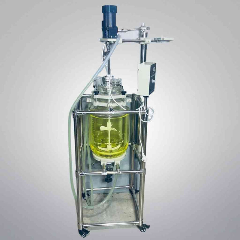 Jacketed Glass Reactor System 20 L Capacity with Gear Motor Bioreactors & Fermenters VWR