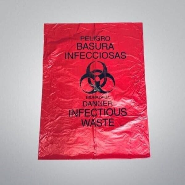 Justrite Biohazard Waste Can Liner 15 Gallon Red Total of 80 Waste Bags Lab Equipment: Other Lab Equipment Justrite