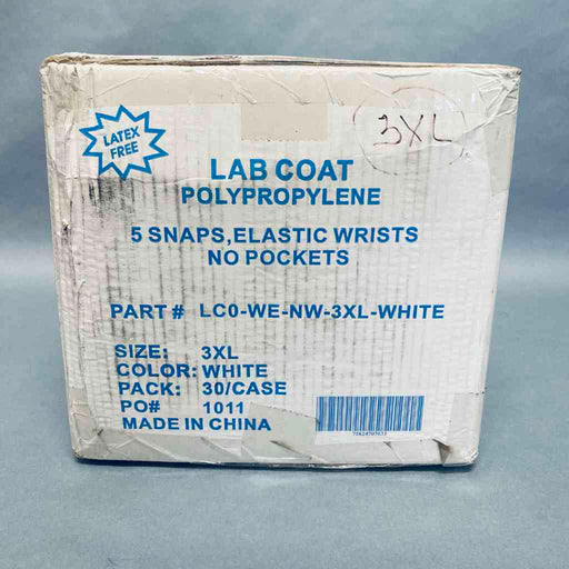 Keystone Lab Coat Polypropylene 3XL Case of 30 Coats PPE Keystone