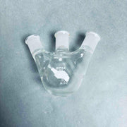KIMAX 50 ml 3-Neck Angled Round Bottom Flask 14/20 Outer Joints - Lot of 5 Flasks Jointed Glassware Kimax
