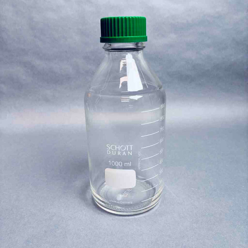 KIMAX VWR PYREX SCHOTT FISHER Glass Media Storage Bottles 1 L w/ GL45 Cap - Lot of 12 Bottles Bottles PYREX