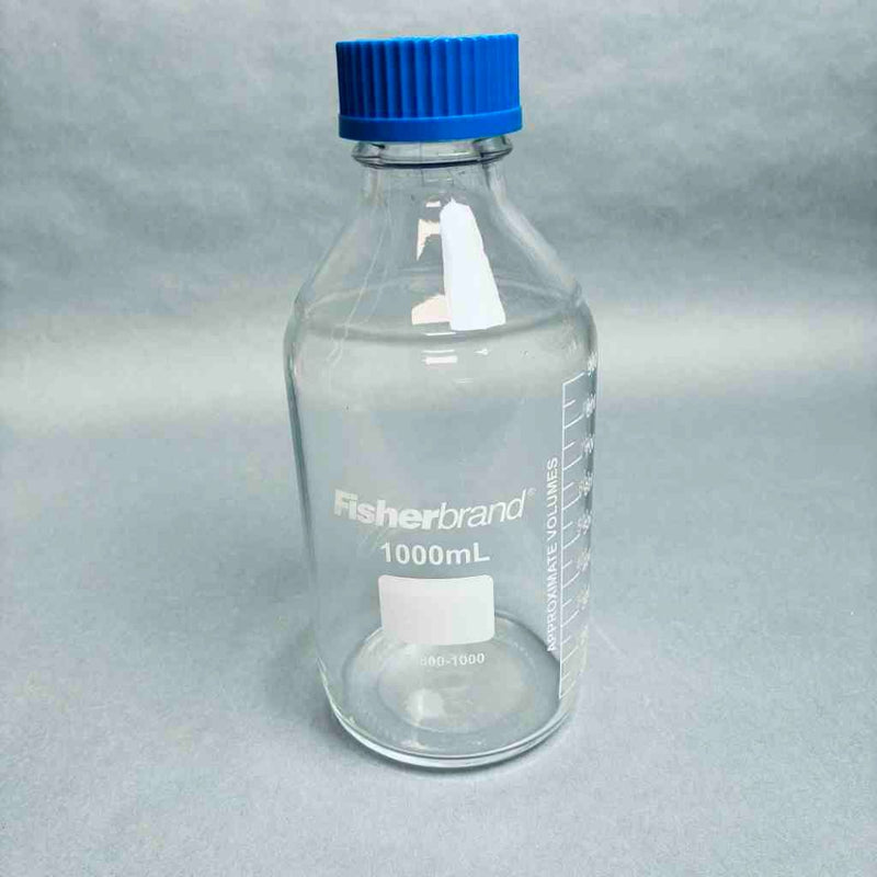 KIMAX VWR PYREX SCHOTT FISHER Glass Media Storage Bottles 1 L w/ GL45 Cap - Lot of 12 Bottles Bottles PYREX