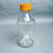 KIMAX VWR PYREX SCHOTT FISHER Glass Media Storage Bottles 1 L w/ GL45 Cap - Lot of 12 Bottles Bottles PYREX