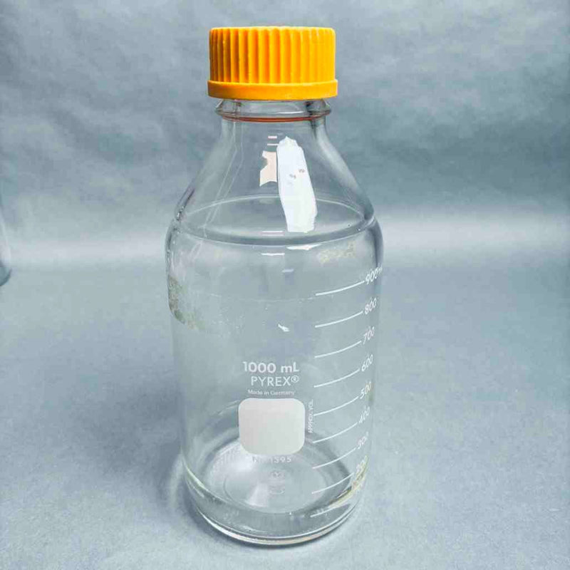 KIMAX VWR PYREX SCHOTT FISHER Glass Media Storage Bottles 1 L w/ GL45 Cap - Lot of 12 Bottles Bottles PYREX