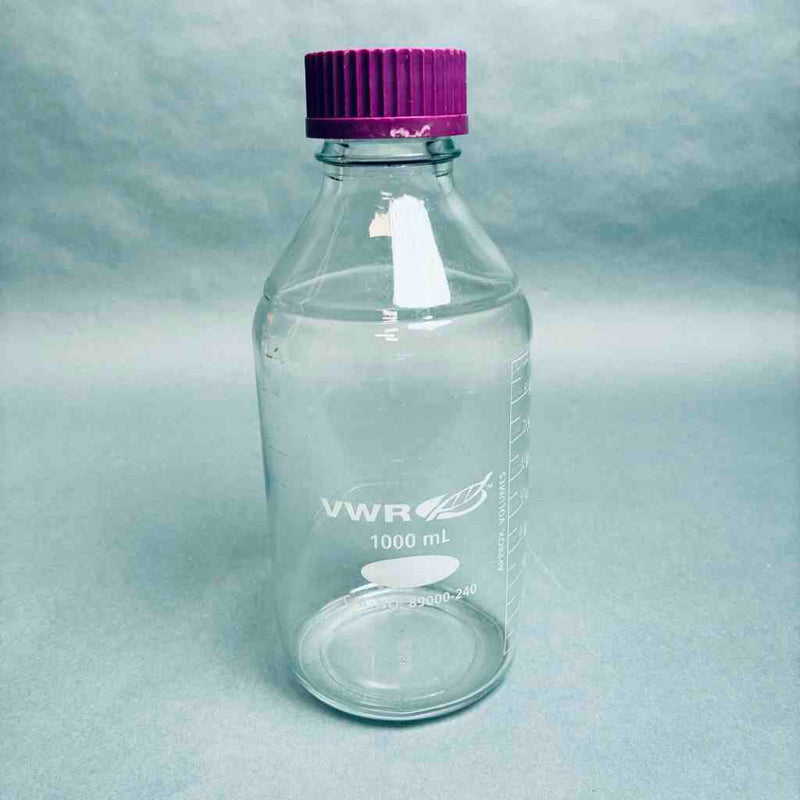 KIMAX VWR PYREX SCHOTT FISHER Glass Media Storage Bottles 1 L w/ GL45 Cap - Lot of 12 Bottles Bottles PYREX