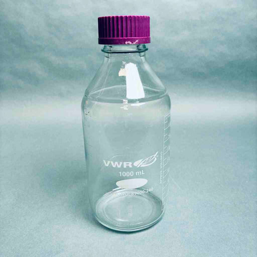 KIMAX VWR PYREX SCHOTT FISHER Glass Media Storage Bottles 1 L w/ GL45 Cap - Lot of 12 Bottles Bottles PYREX