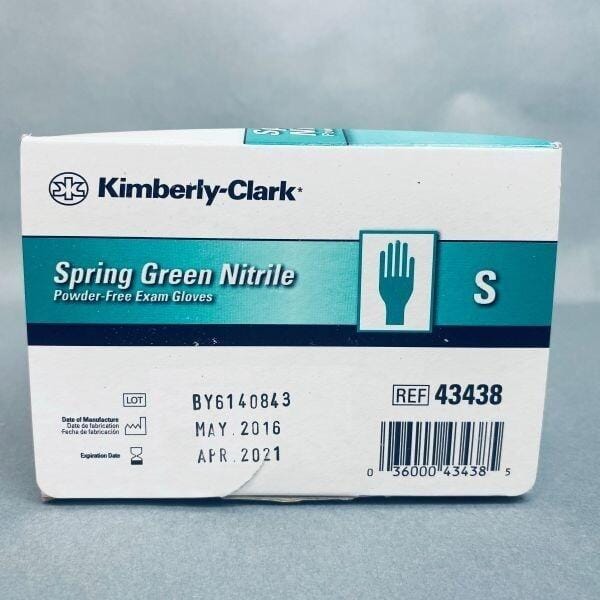 Kimberly-Clark Disposable Nitrile Gloves Spring Green 4.7 mil Small 1400 Total Lab Gloves Kimberly-Clark