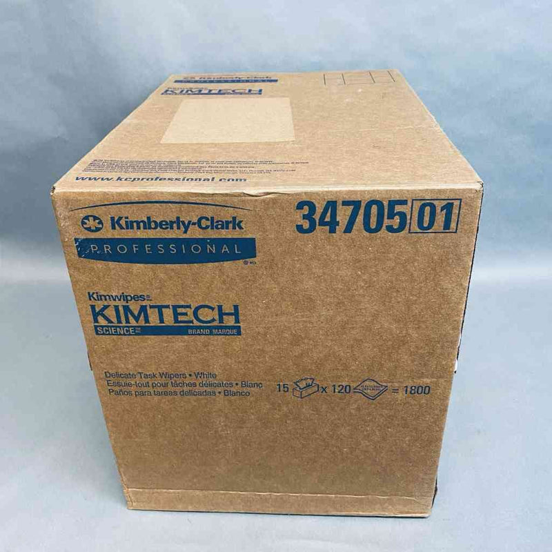 Kimberly Clark Kimtech Kimwipes Case of 15 Boxes with 120 Sheets Each - Total of 1800 Wipes Swabs and Wipes Kimberly-Clark