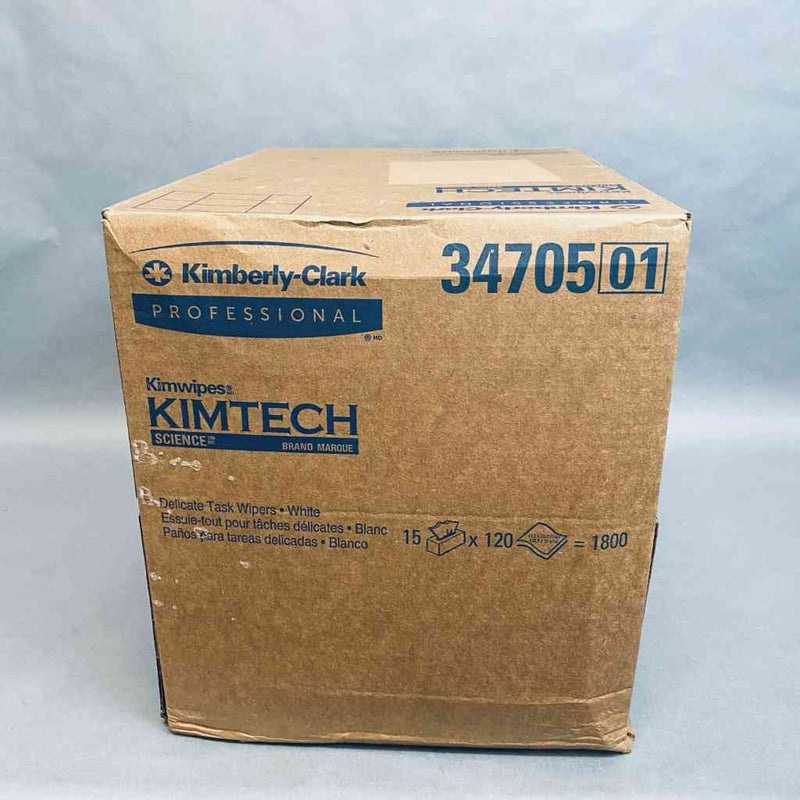 Kimberly Clark Kimtech Kimwipes Case of 15 Boxes with 120 Sheets Each - Total of 1800 Wipes Swabs and Wipes Kimberly-Clark